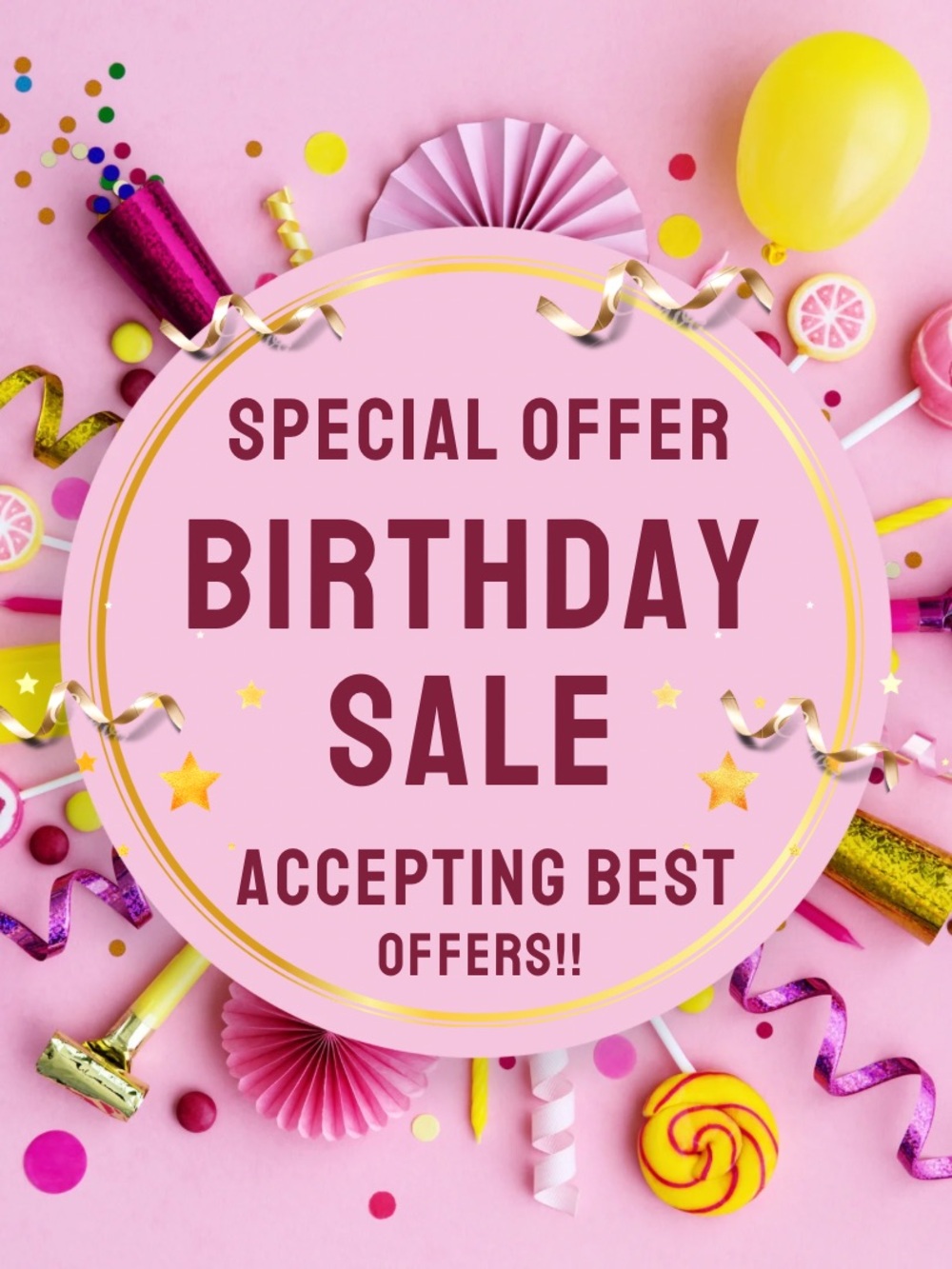 🎉 Birthday Sale Celebration! 🎉